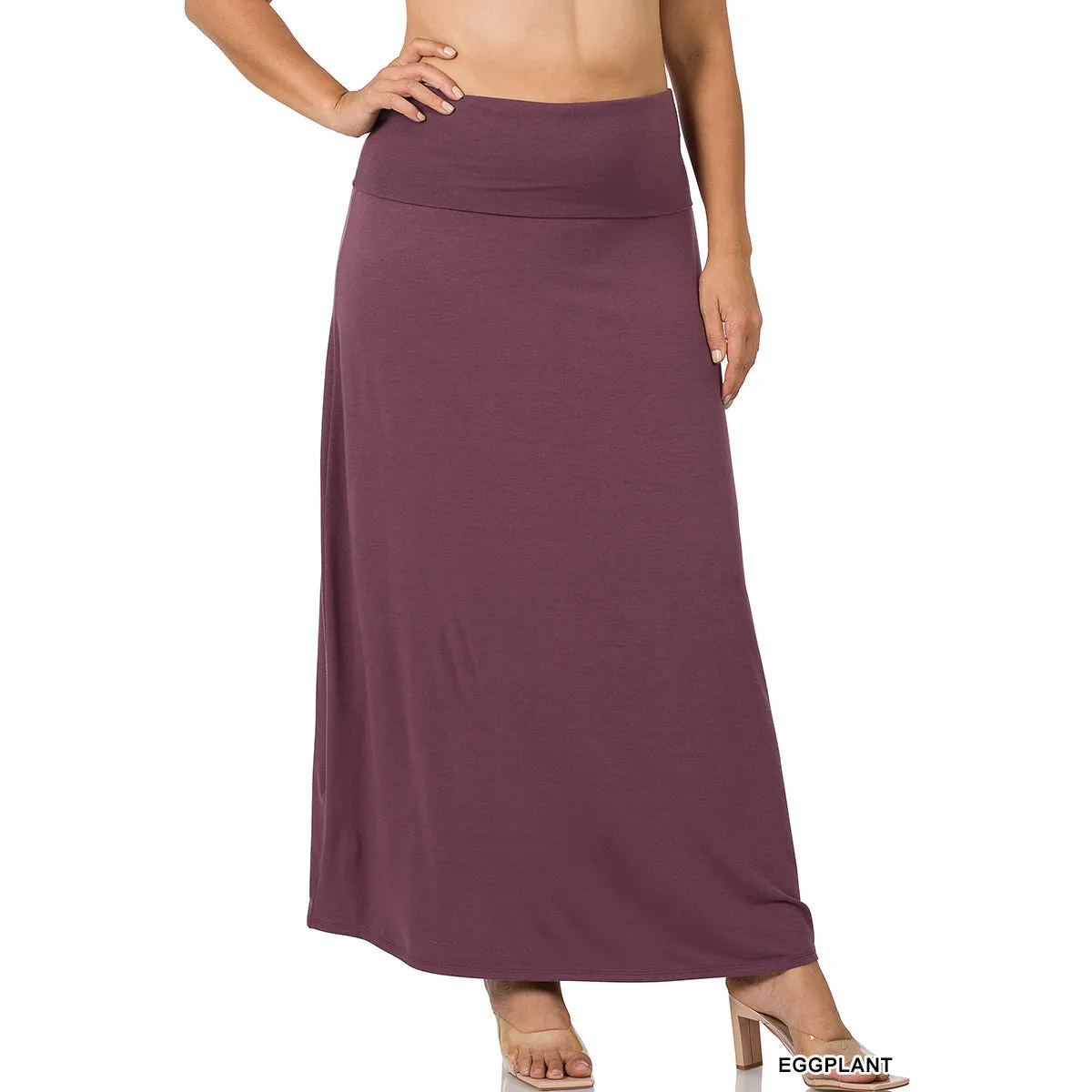 :: MAXI SKIRT :: Eggplant   CURVY