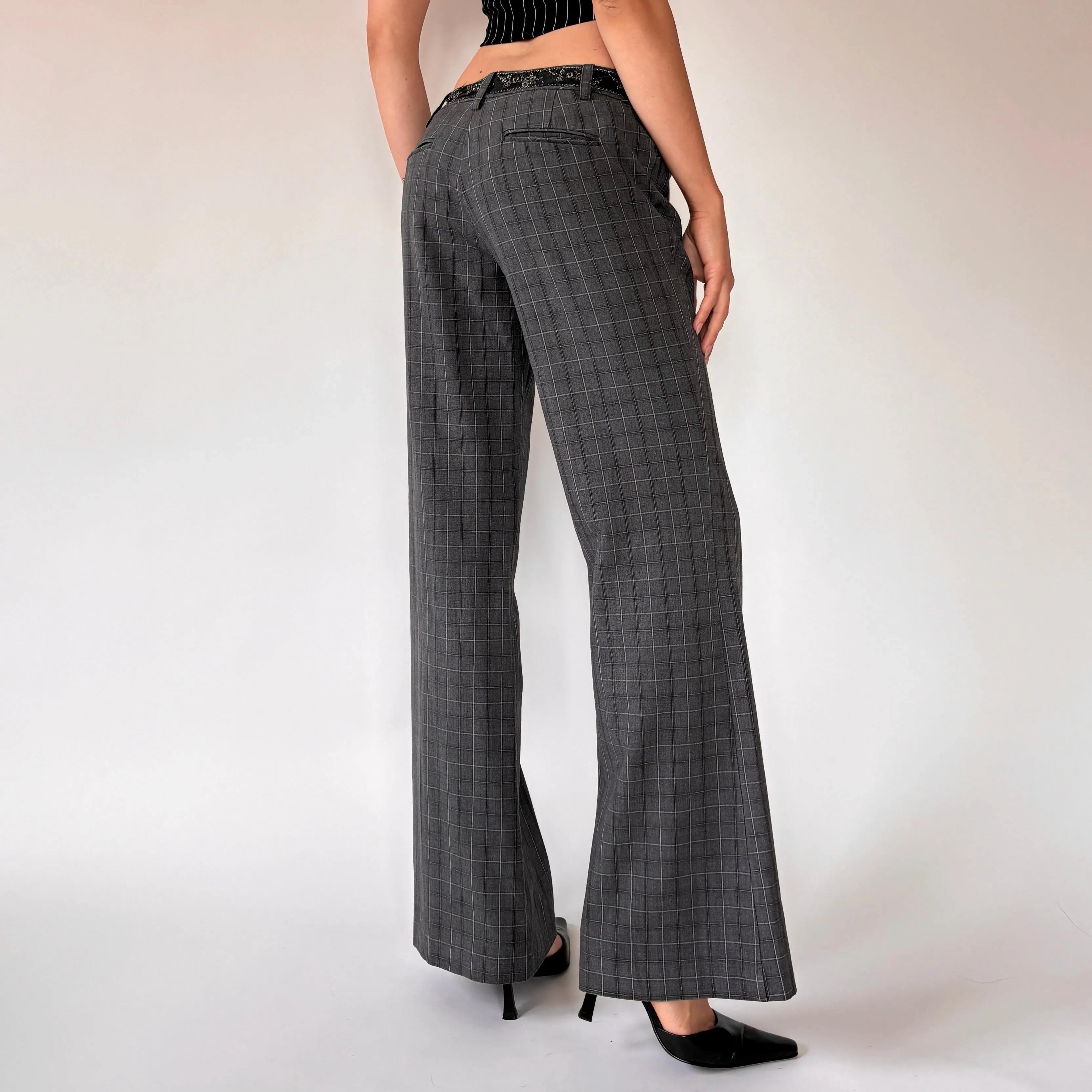 2000s Plaid Office Trousers (S)