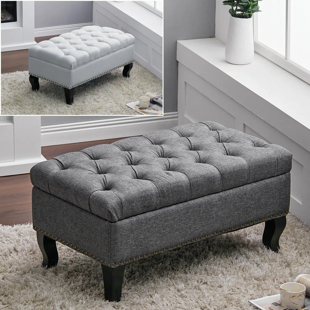 47 Wide  Button Tufted Upholstered Bench