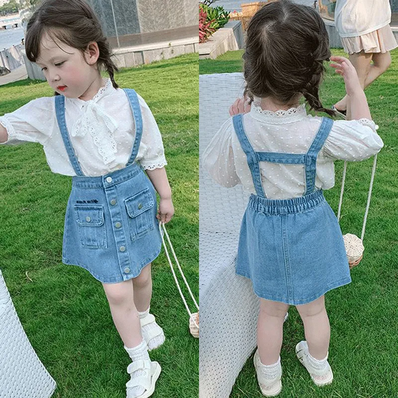 [507217] - Setelan Overall Fashion Anak Perempuan - Motif Middle Lace