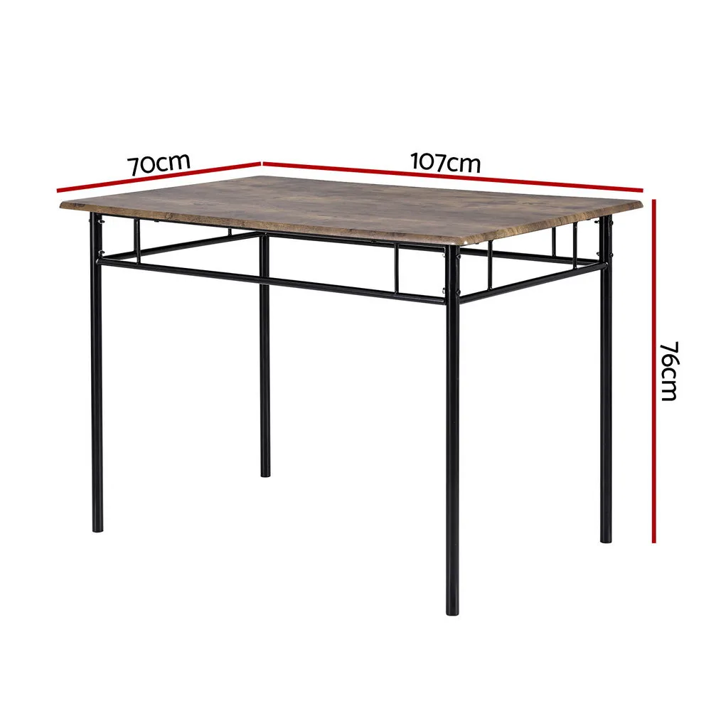 5PCS Industrial Dining Set, Sturdy Metal, Easy-to-Clean, Artiss