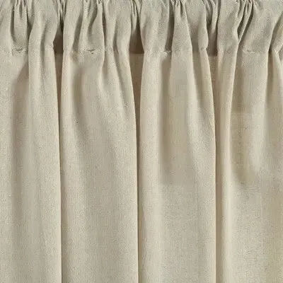 63"x52" Boho Pom Pom Tassel Linen Window Curtain Panel Beige - Lush Décor