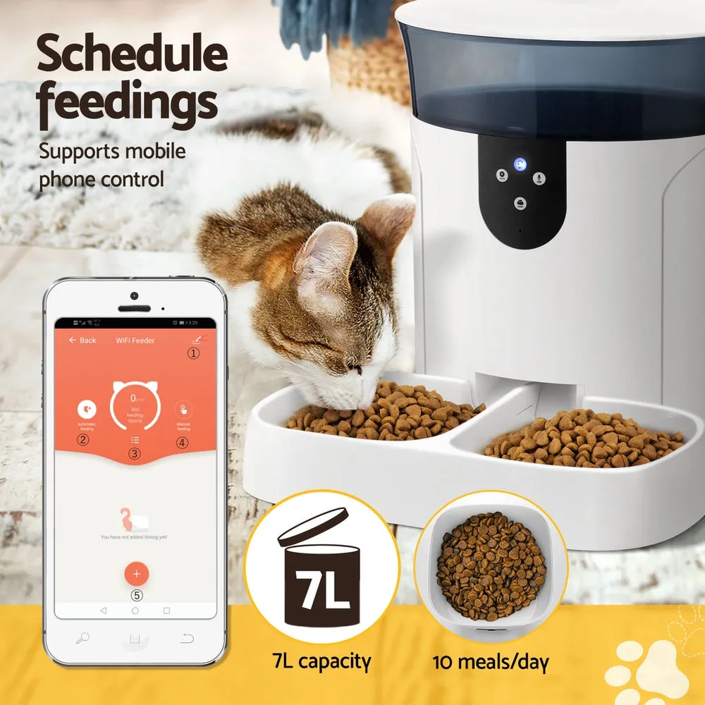 7L WiFi Automatic Pet Feeder with Timer & Voice Recording - iPet