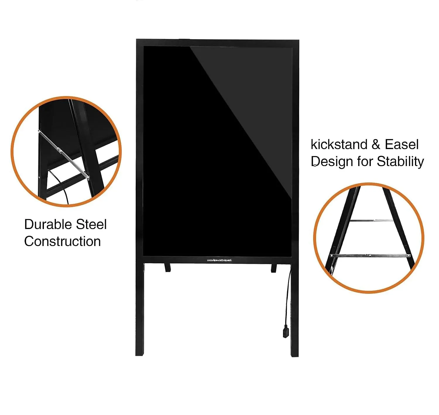 80_60cm Standing A-Frame LED Message Writing Board