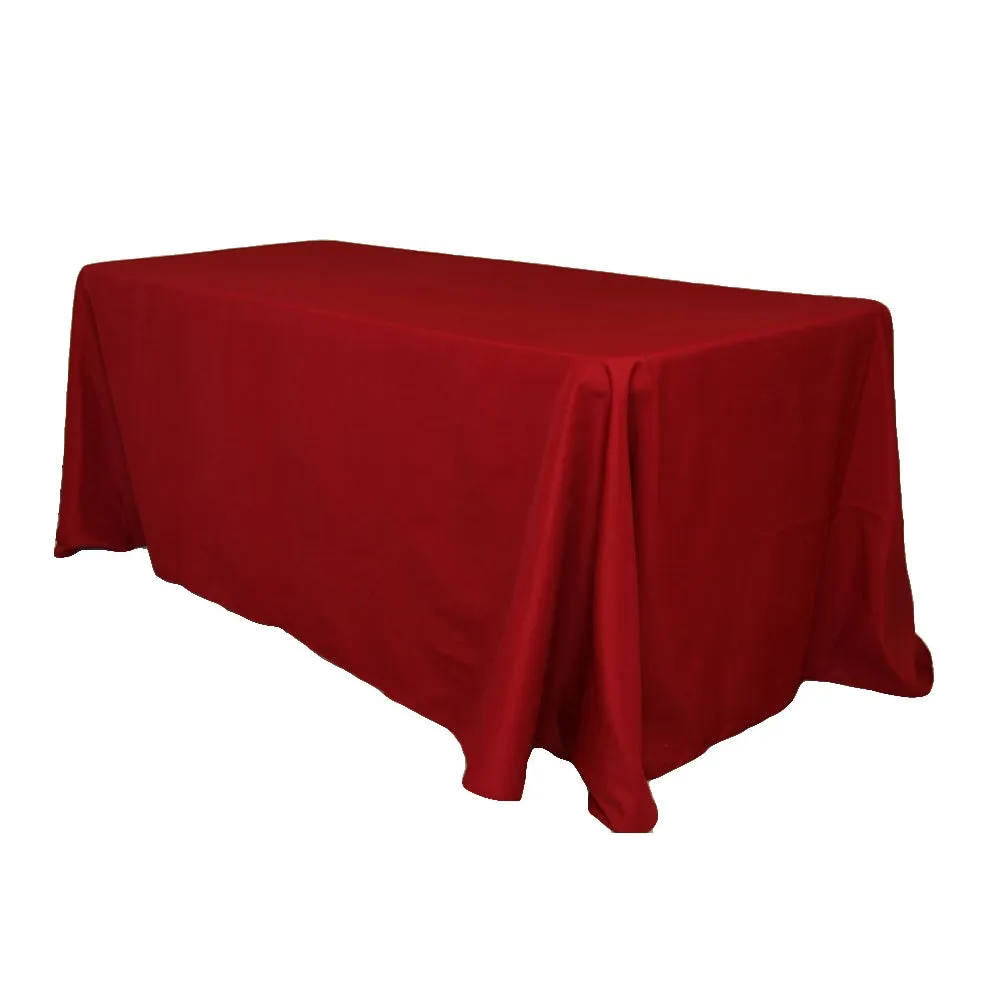 90"x156" Rectangular Oblong Polyester Tablecloth - Apple Red