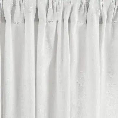 95"x52" Boho Pom Pom Tassel Linen Window Curtain Panel Off White - Lush Décor