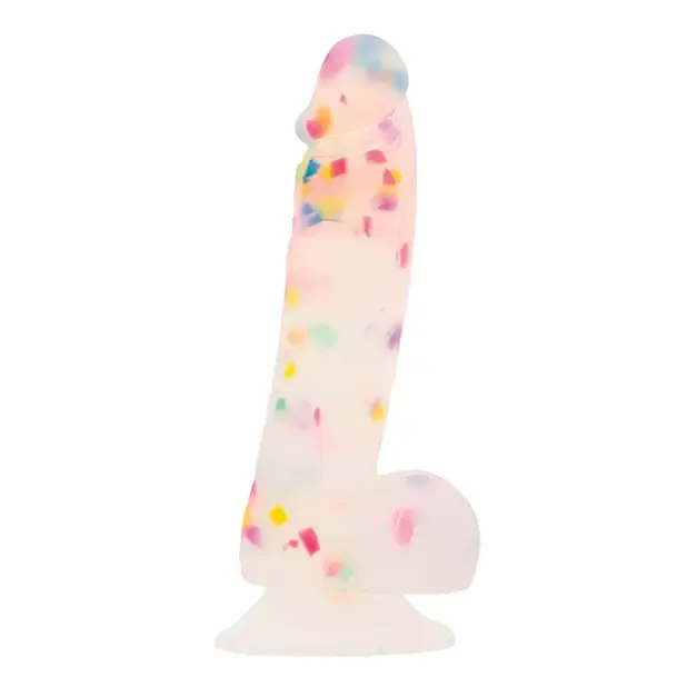 Addiction Party Marty 7.5" Dildo - Frost/Confetti