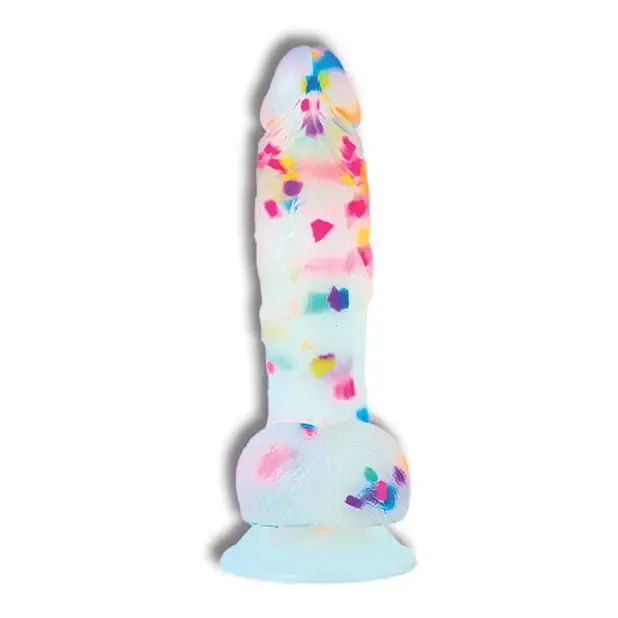 Addiction Party Marty 7.5" Dildo - Frost/Confetti