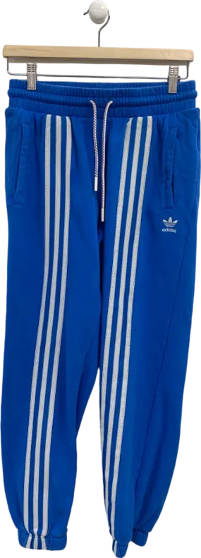 Adidas Blue 3-Stripes Joggers UK S