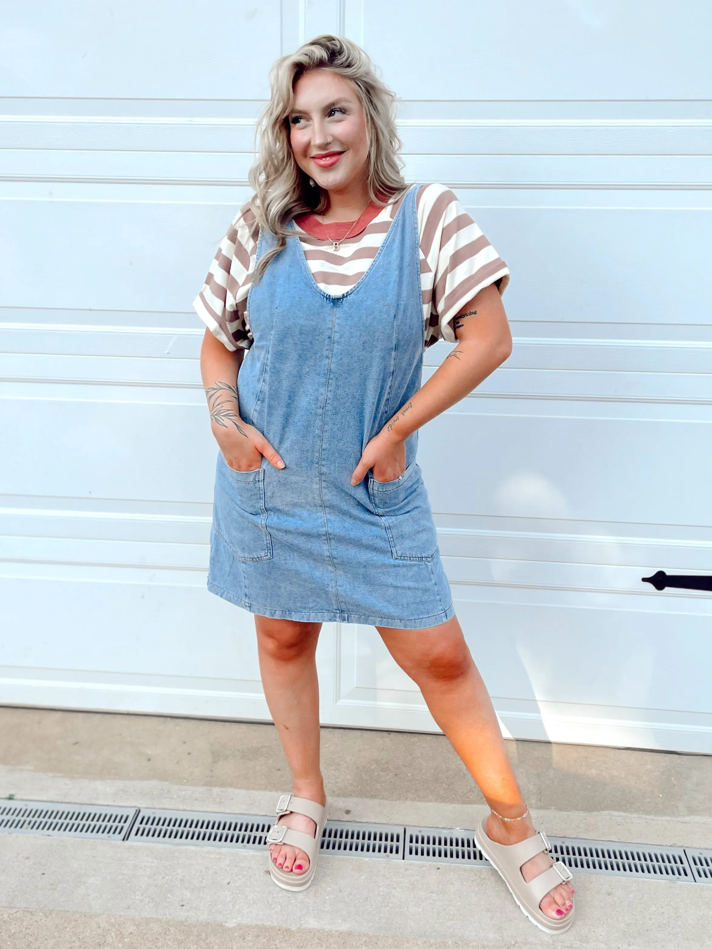 Alice Overall Denim Dress