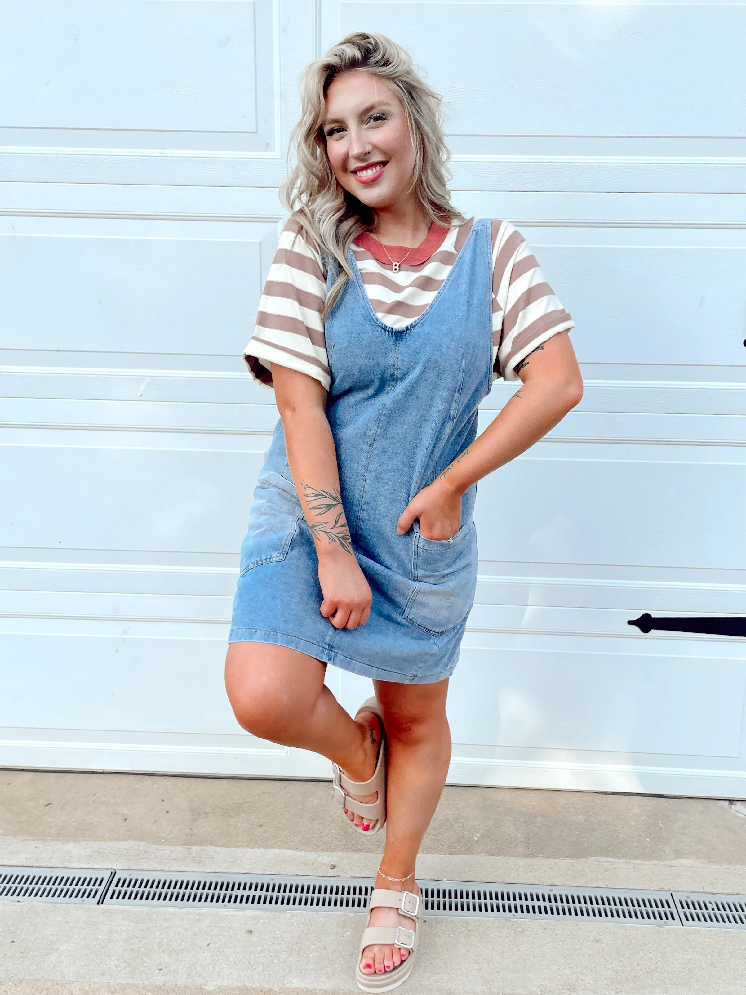 Alice Overall Denim Dress