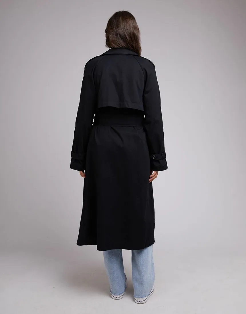 All About Eve Emerson Trench Coat - Black