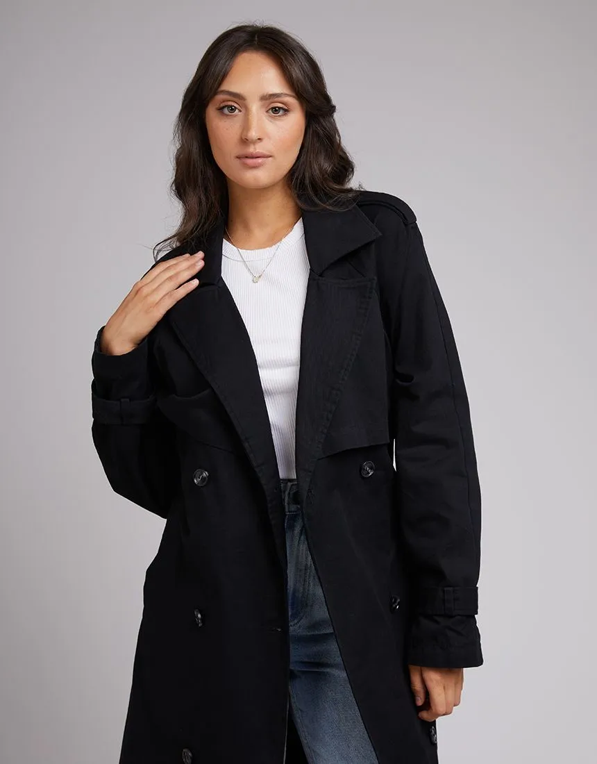 All About Eve Emerson Trench Coat - Black