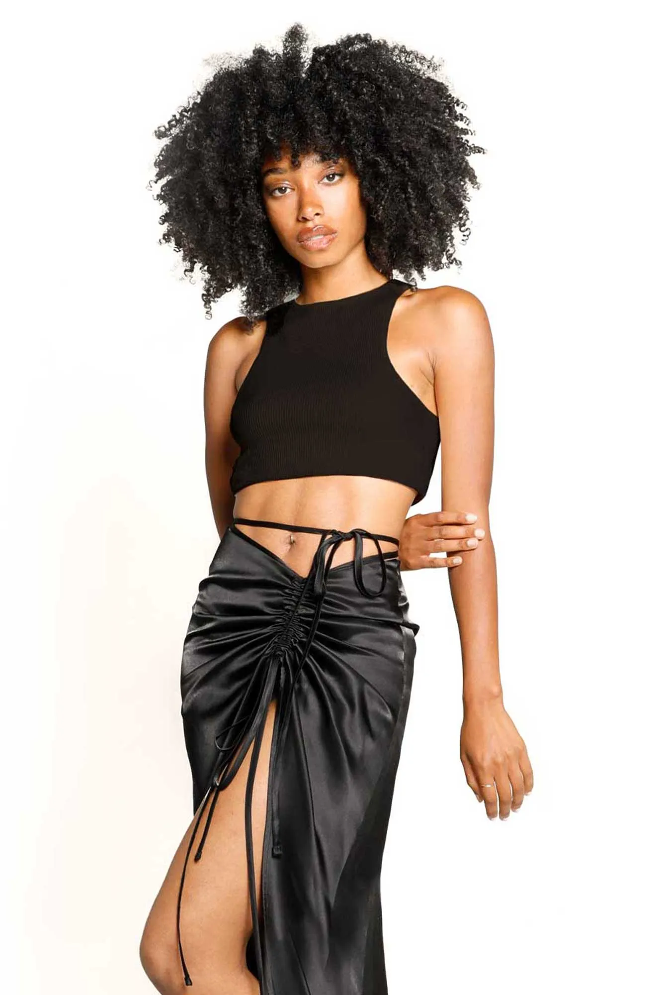 Amadi Midi Skirt Black