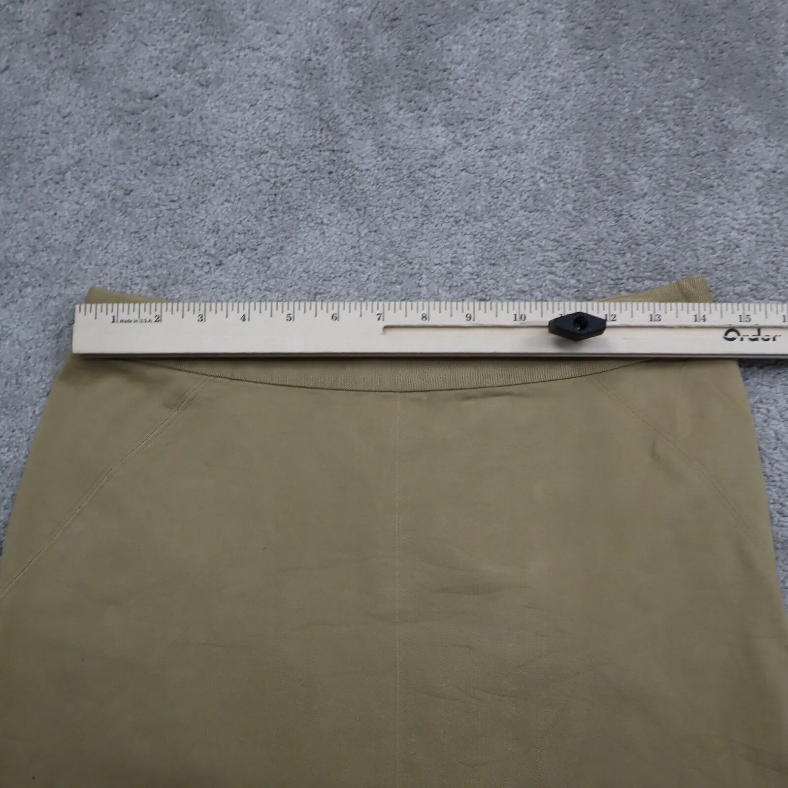 Ann Taylor Womens Pencil & Straight Skirt Stretch Back Zip Beige Tan Size 6P