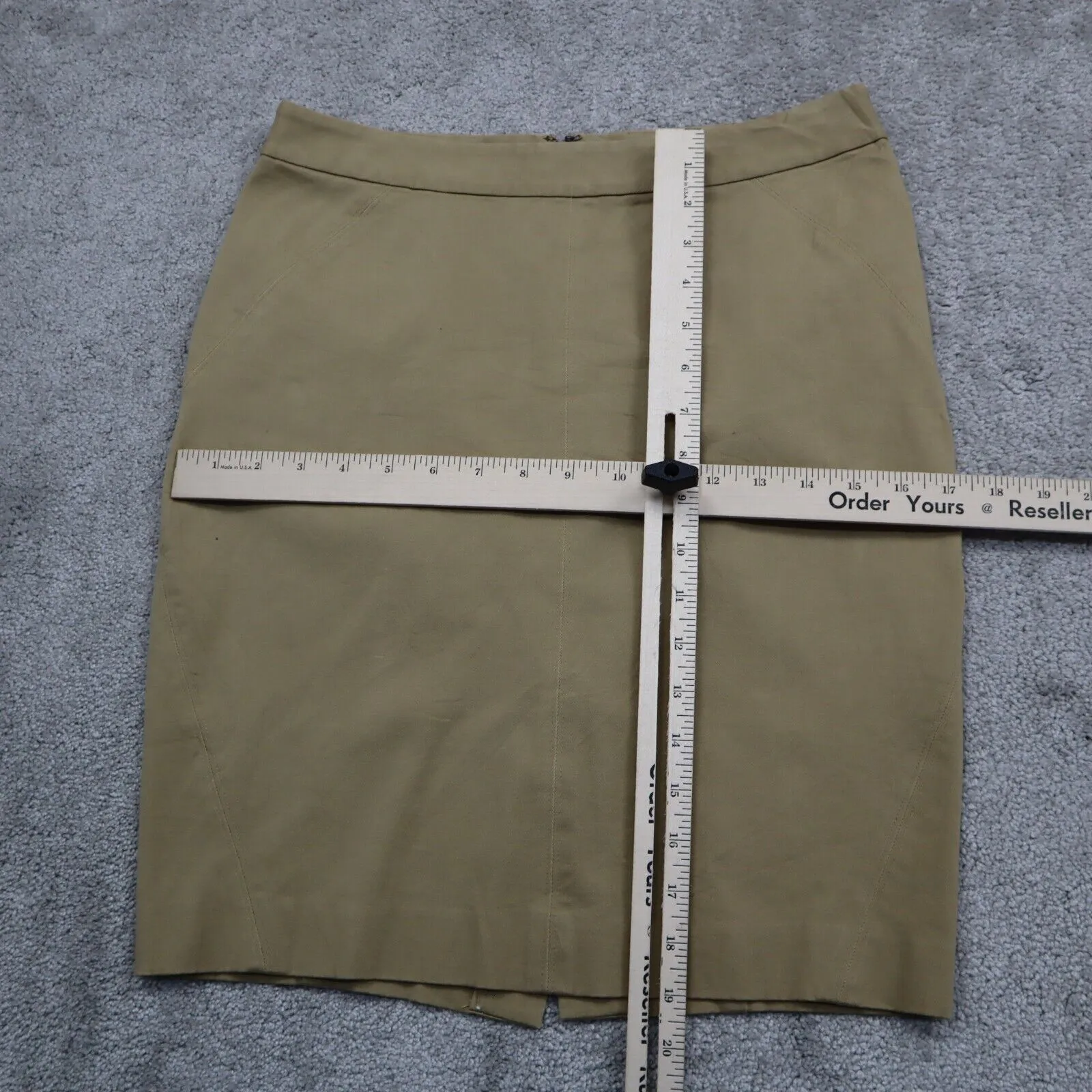 Ann Taylor Womens Pencil & Straight Skirt Stretch Back Zip Beige Tan Size 6P