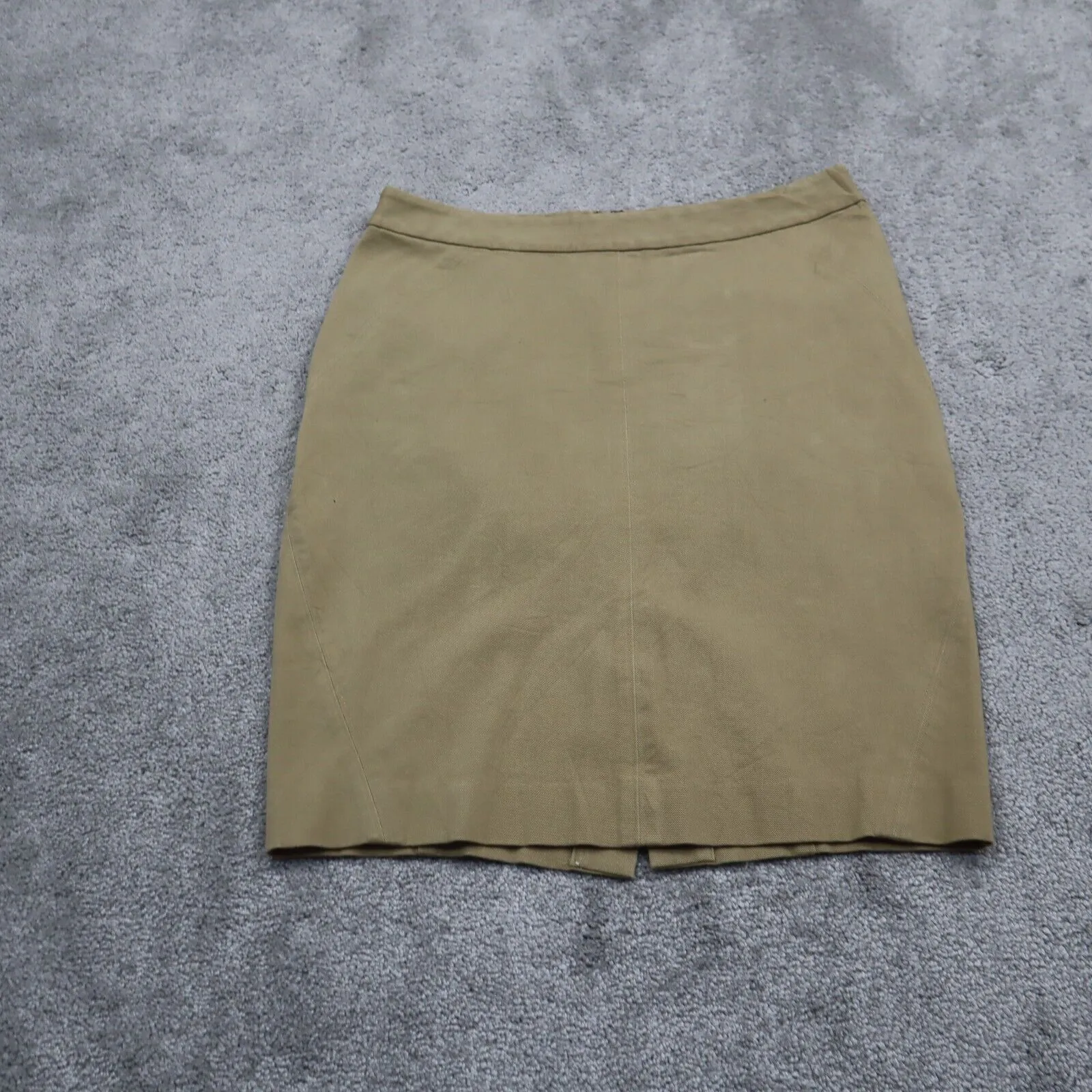 Ann Taylor Womens Pencil & Straight Skirt Stretch Back Zip Beige Tan Size 6P