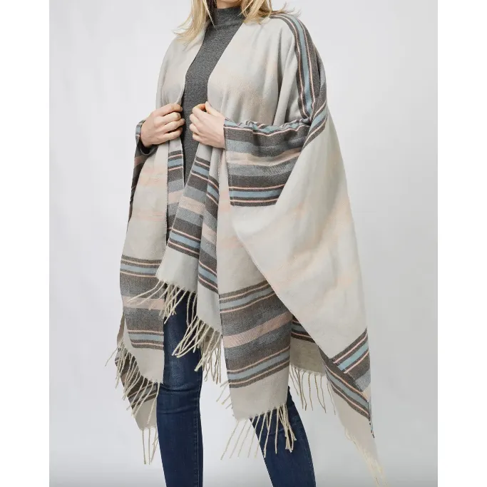 Aztec Stripe Poncho