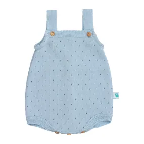 Baby Blue Cotton Overall Romper