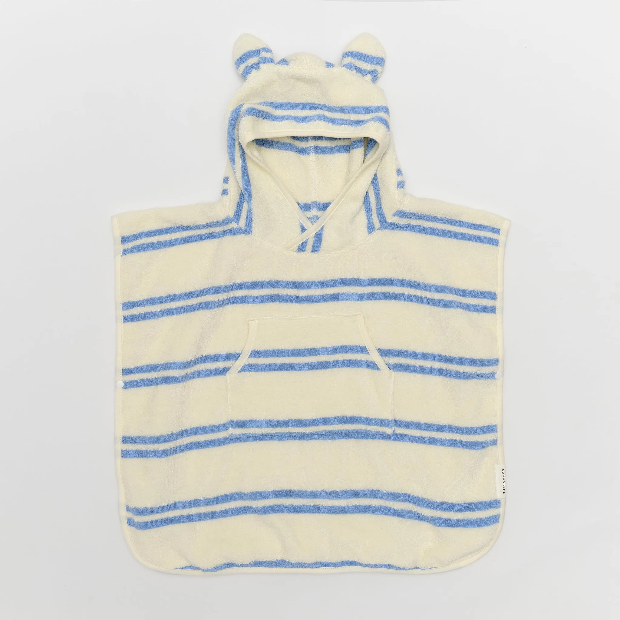 Beach Poncho | Sid the Seagull Blue Stripe