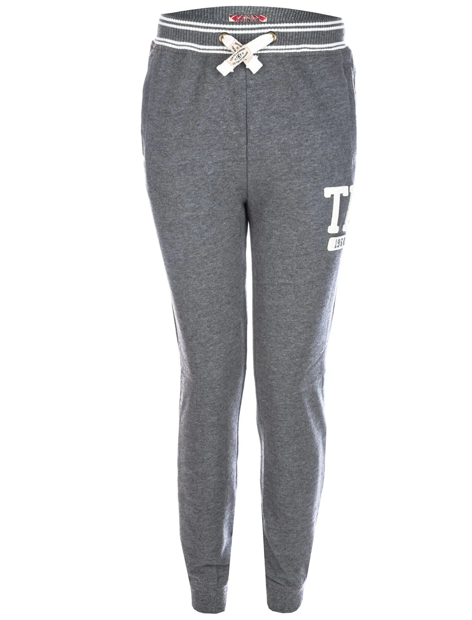 Bellevue Point Cuffed Joggers in Mid Grey Marl - Tokyo Laundry