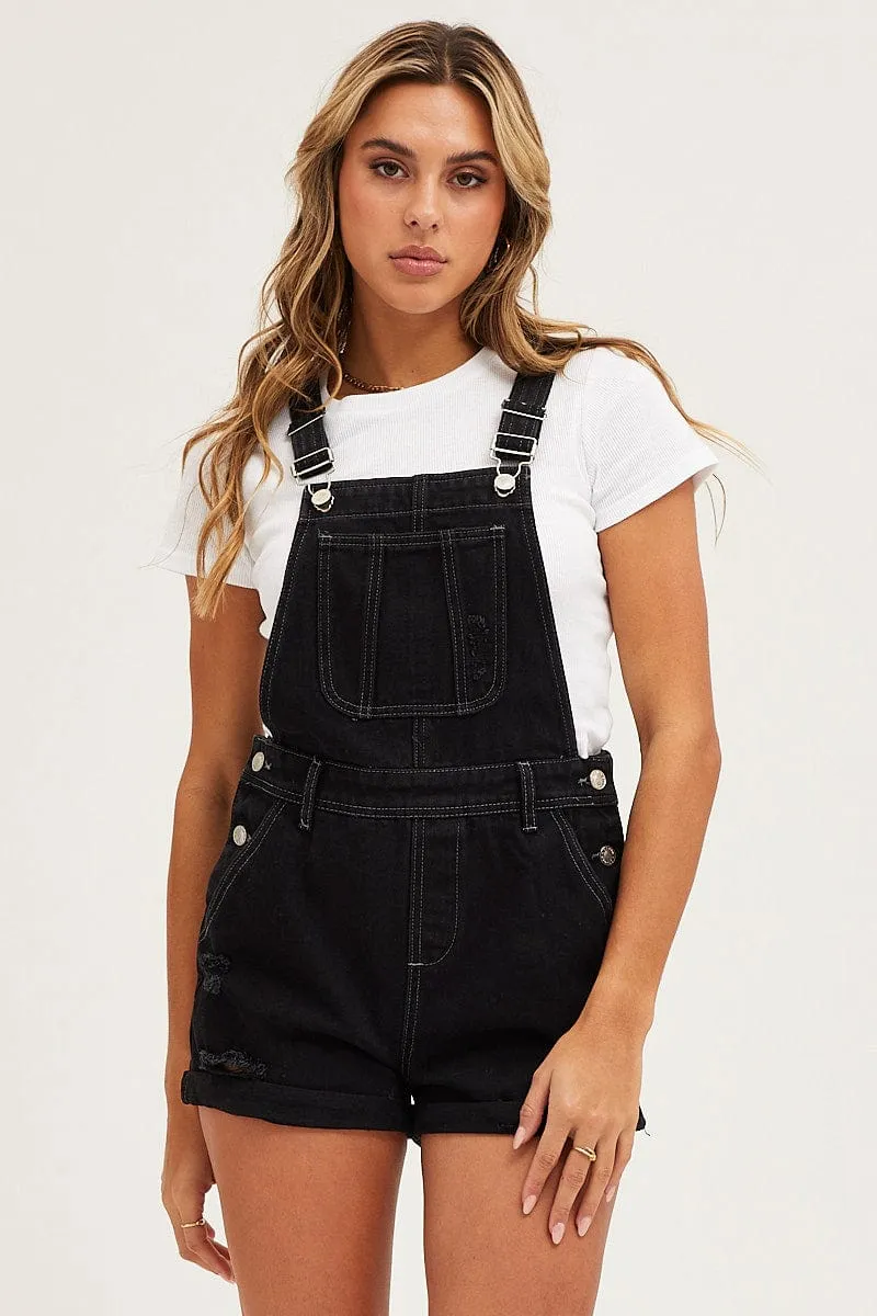 Black Denim Overall