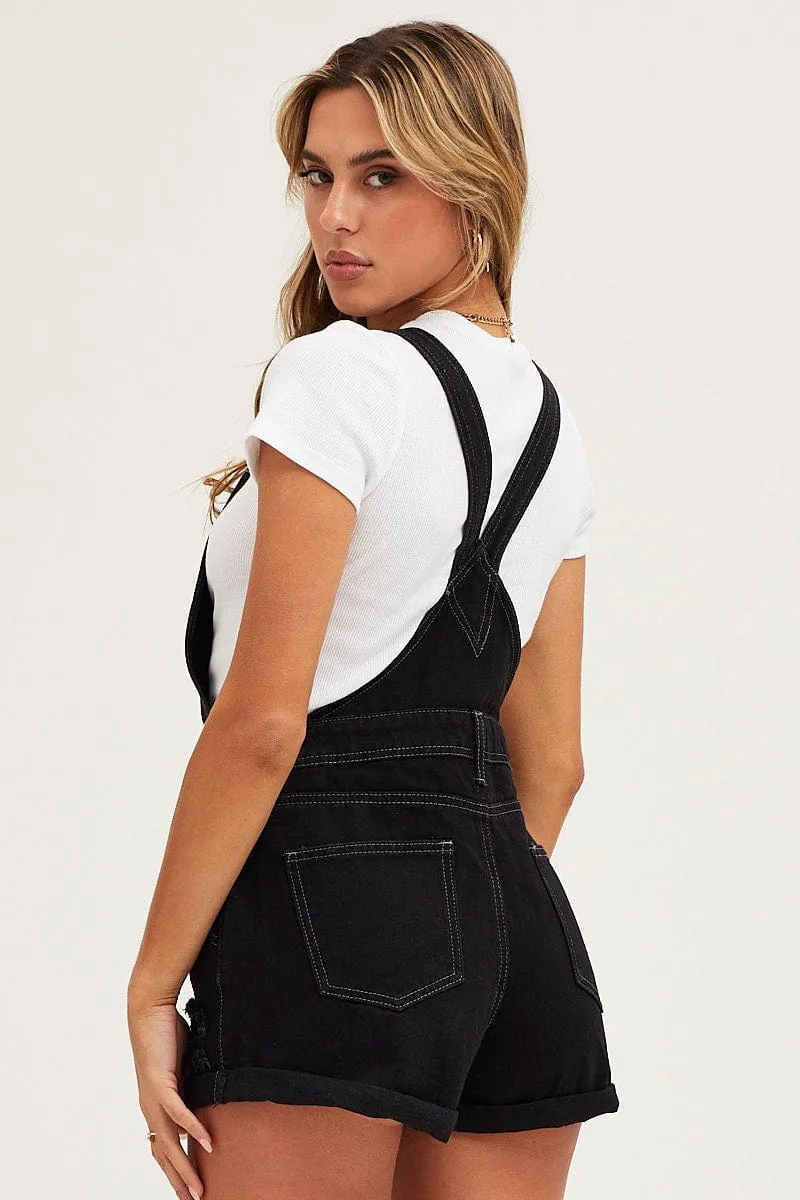 Black Denim Overall