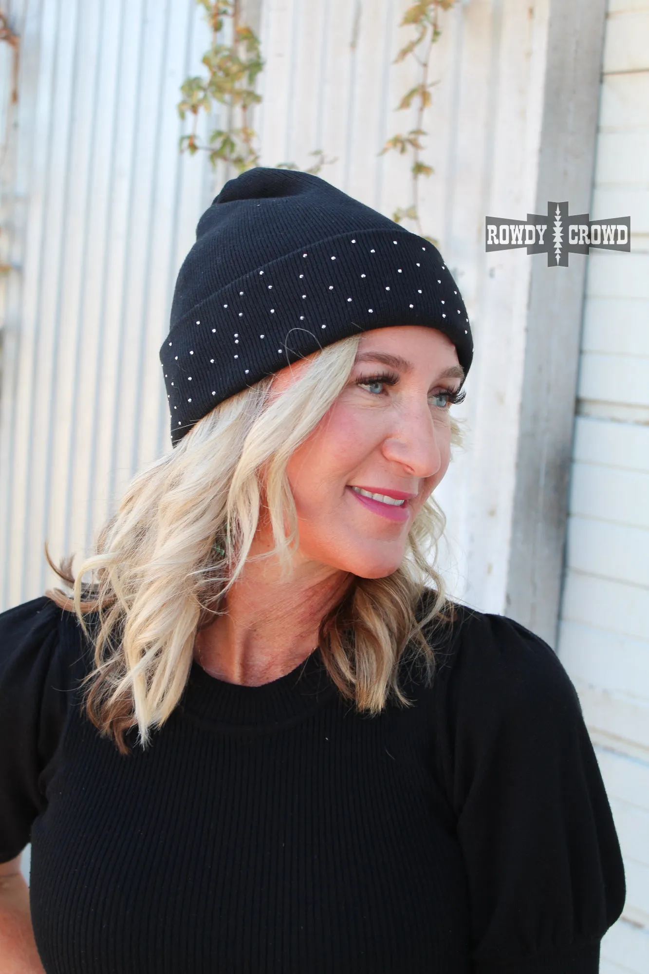 BLACK- Shine Bright Beanie