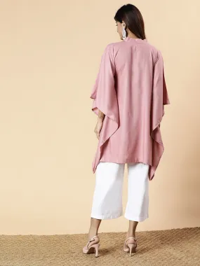 Blush Rayon MandarinKurti - Rosalita