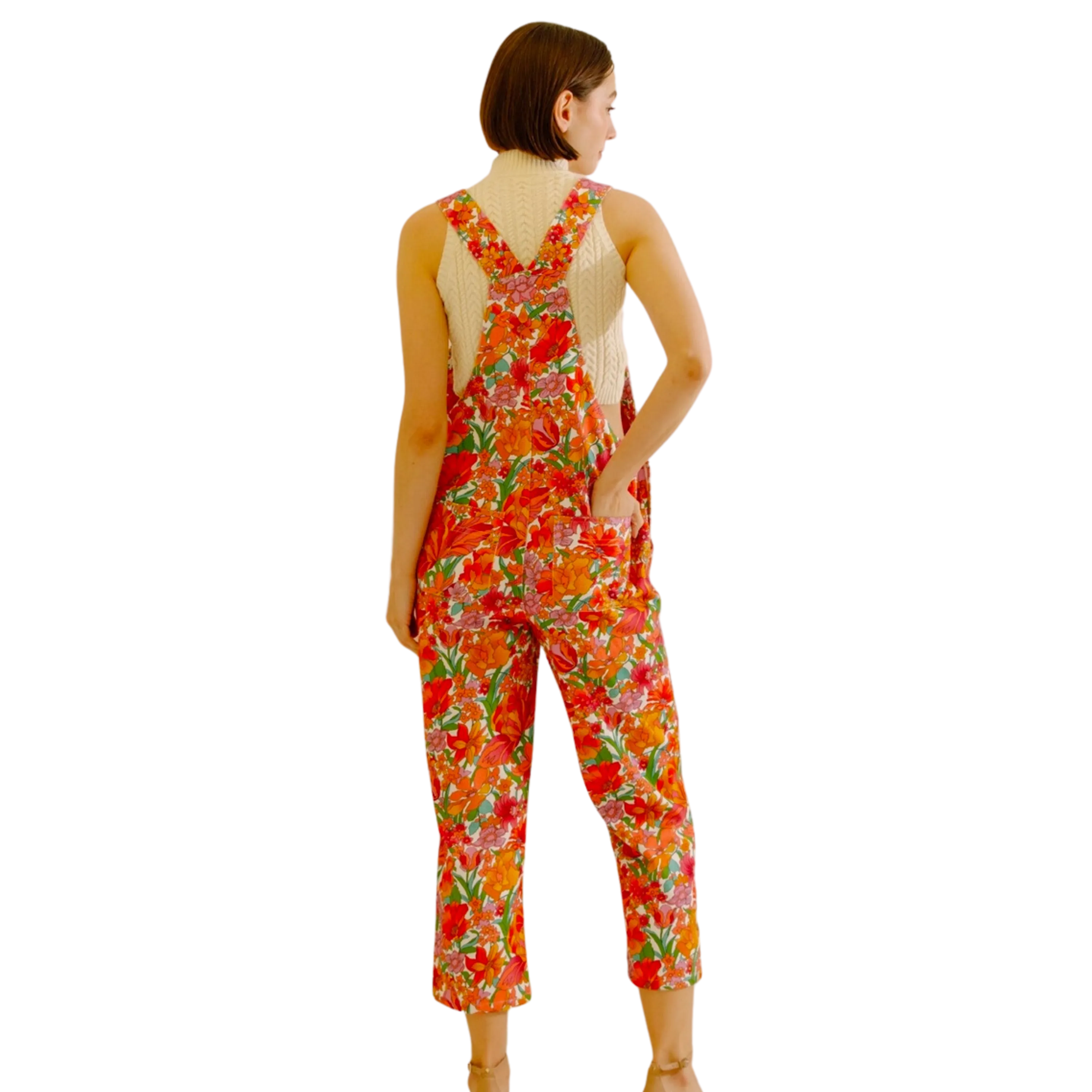 Bright Multi Floral Overall Pants