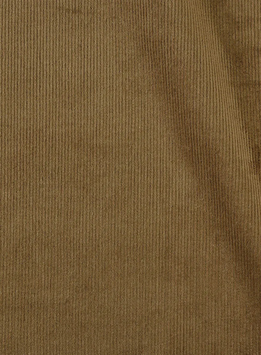 Brown Stretch Pin Corduroy Pants