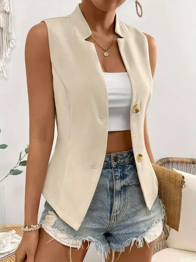 Button Down Vest Coat