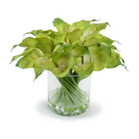 Calla Lily Stems in Glass 13"H