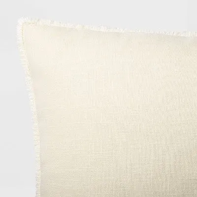 Casaluna Slub Linen Blend Decorative Pillow 26x34 Removable Cover