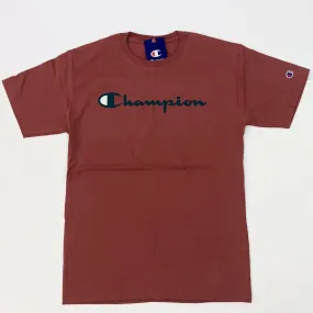 Champion Script Logo Print Jersey T-Shirt - Red