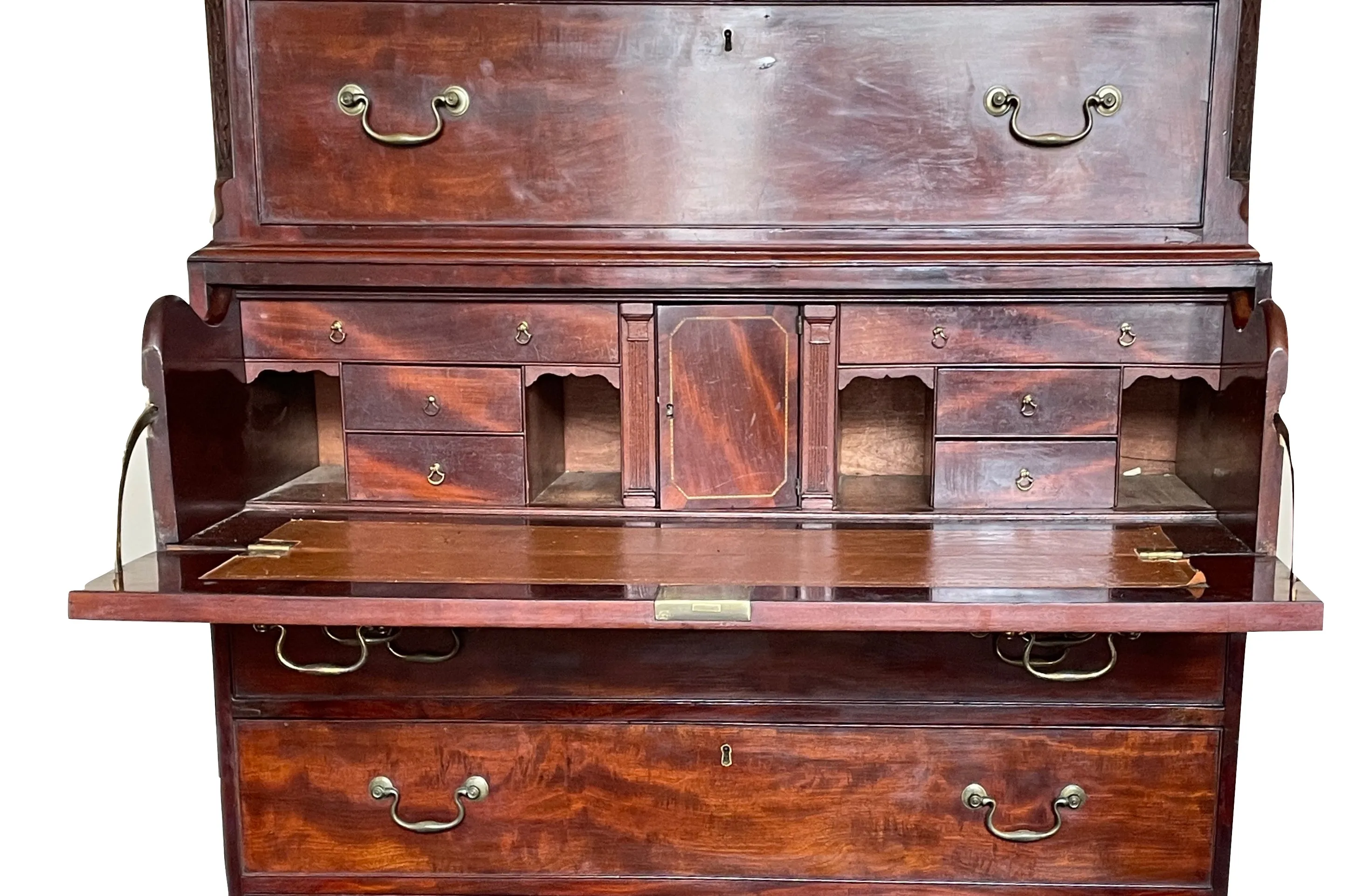 Chest on Chest Mahogany with Secretaire