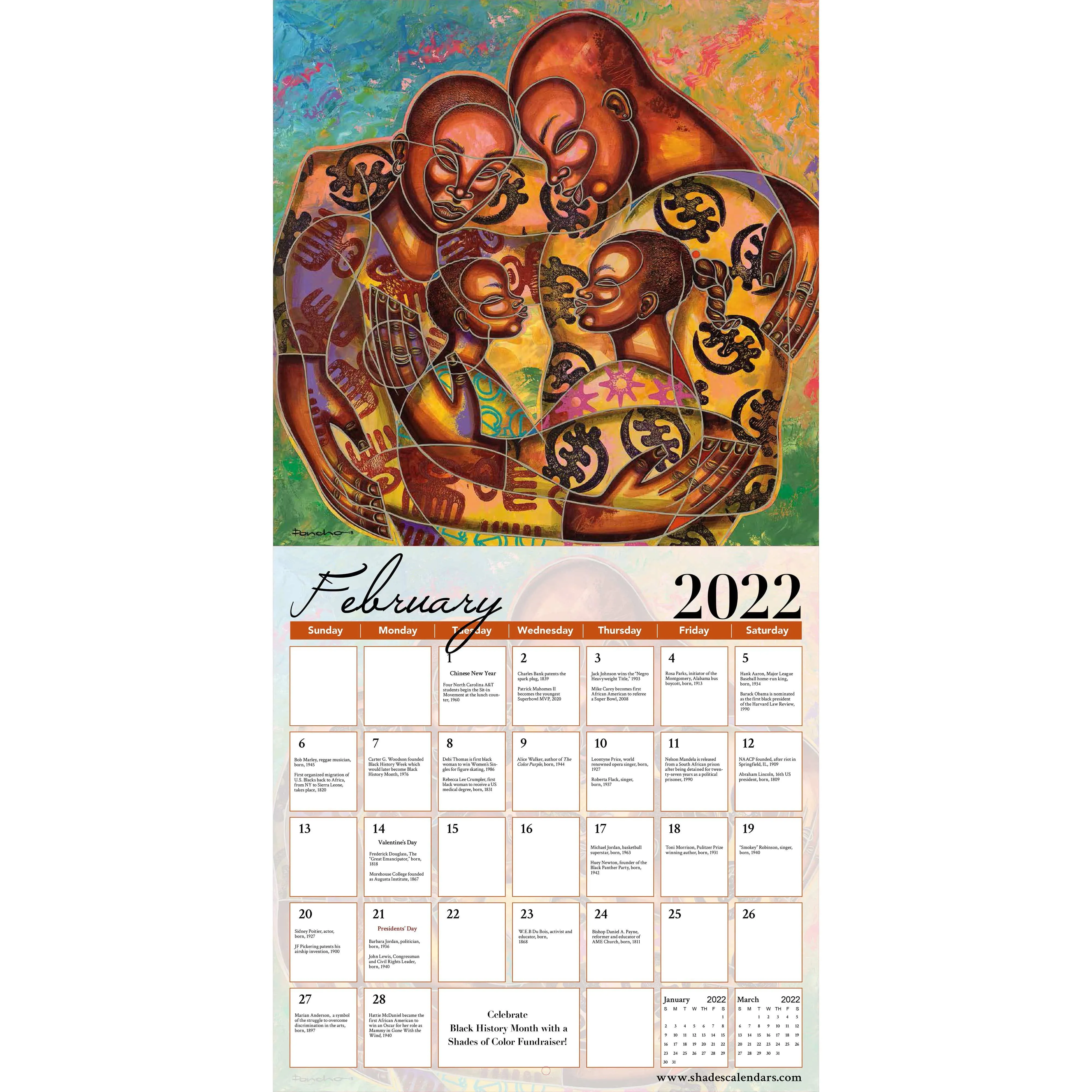 Color My Soul: The Art of Larry "Poncho" Brown 2022 Wall Calendar