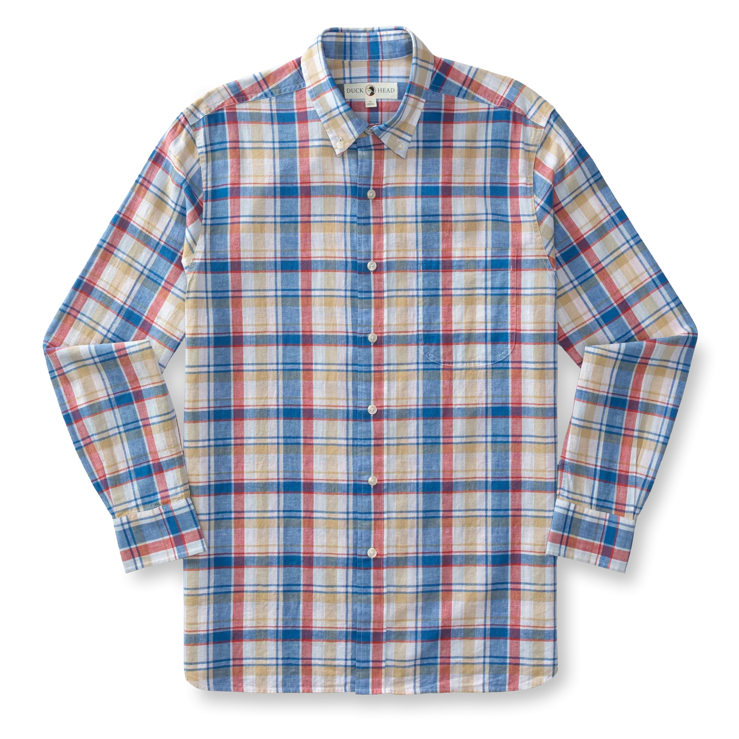 Conolly Plaid Linen Cotton Oxford Sport Shirt