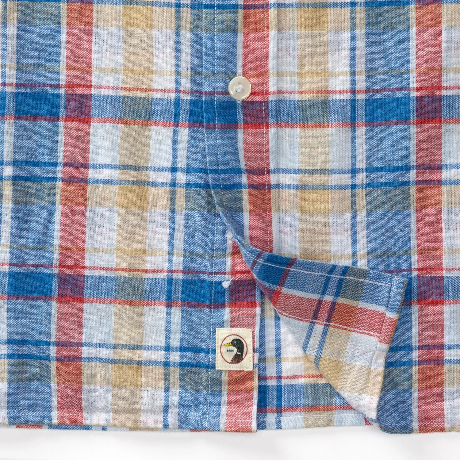 Conolly Plaid Linen Cotton Oxford Sport Shirt