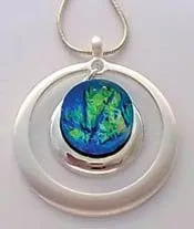 Contemporary Jewelry Findings - Drop Circle Pendant for Your Fused Cabochon