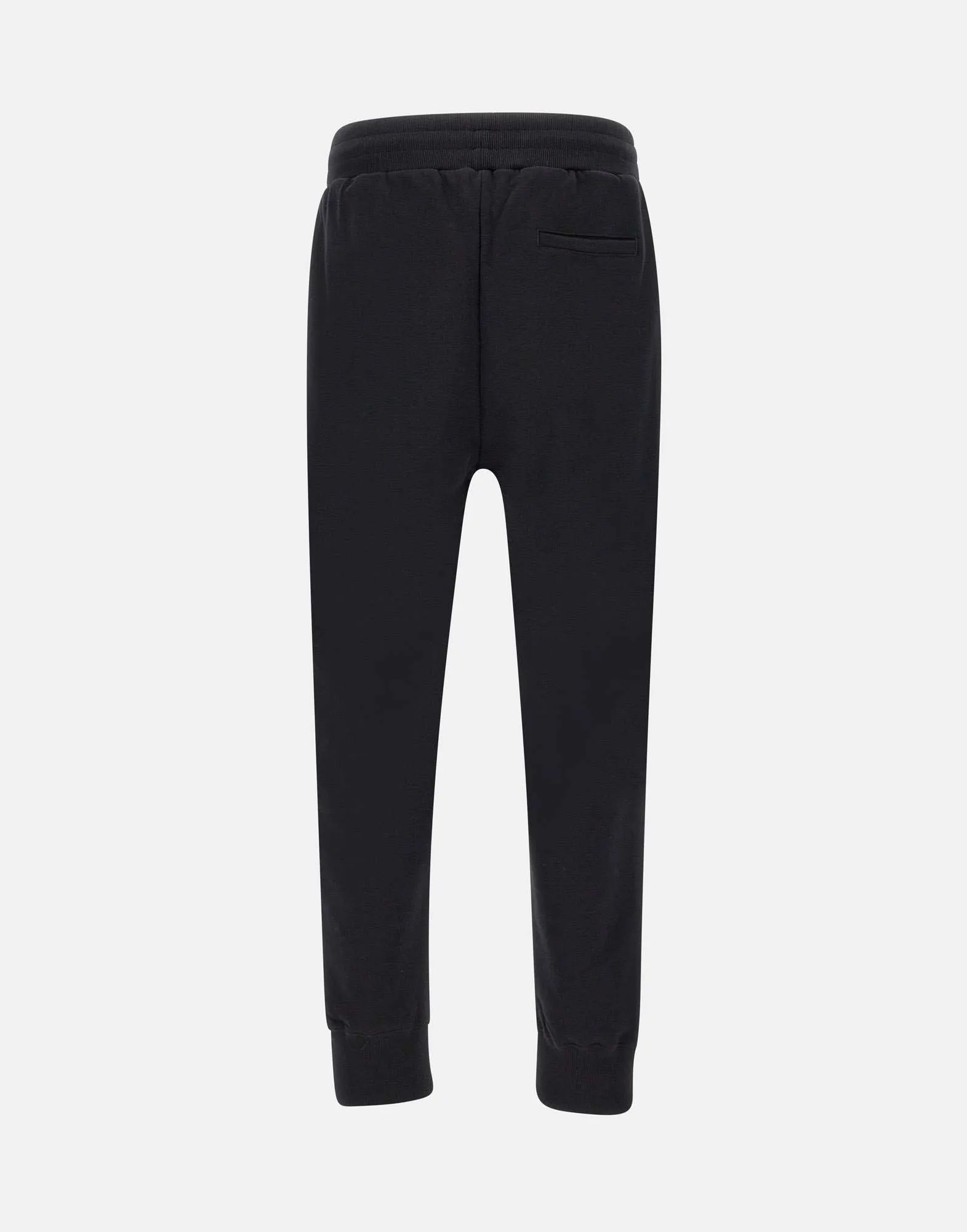 Cotton Regular Fit Jersey Jogger in Black