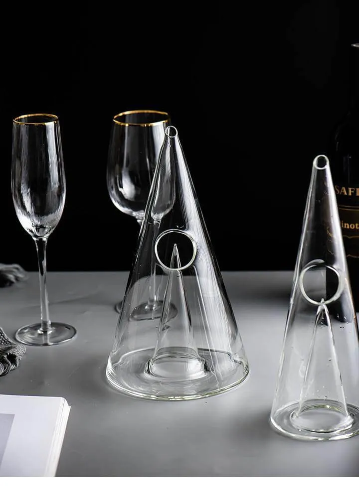 Creative Pyramid Glass Wine Decanter