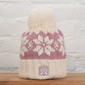 Crystal Rose Pom Beanie