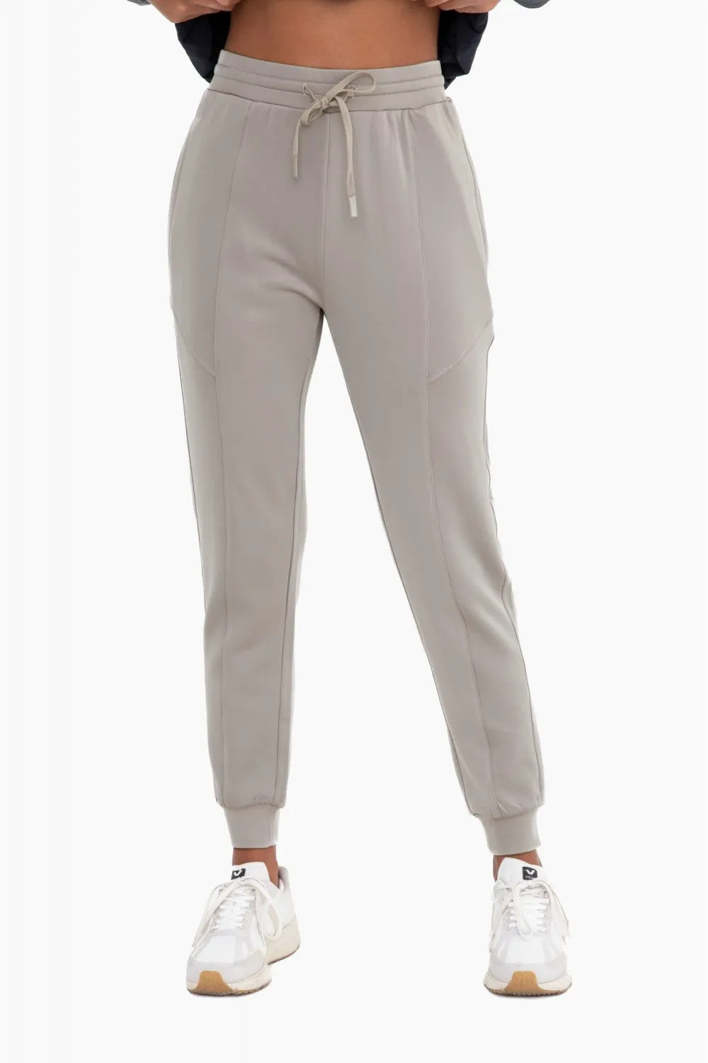 Cuffed Joggers with Zippered Pockets