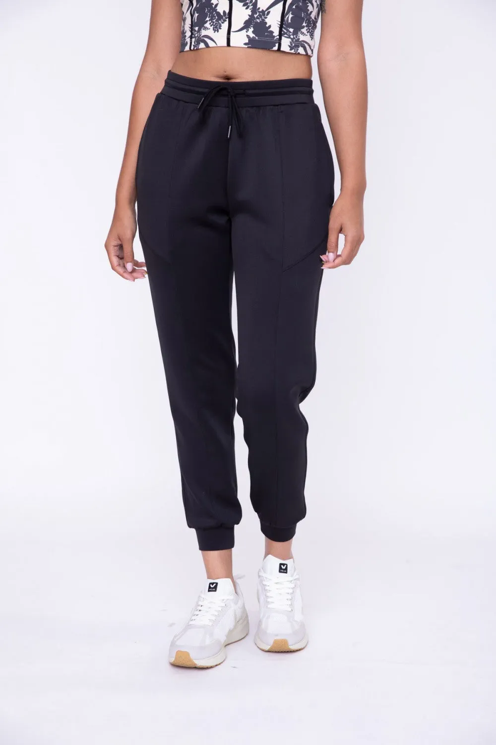 Cuffed Joggers with Zippered Pockets