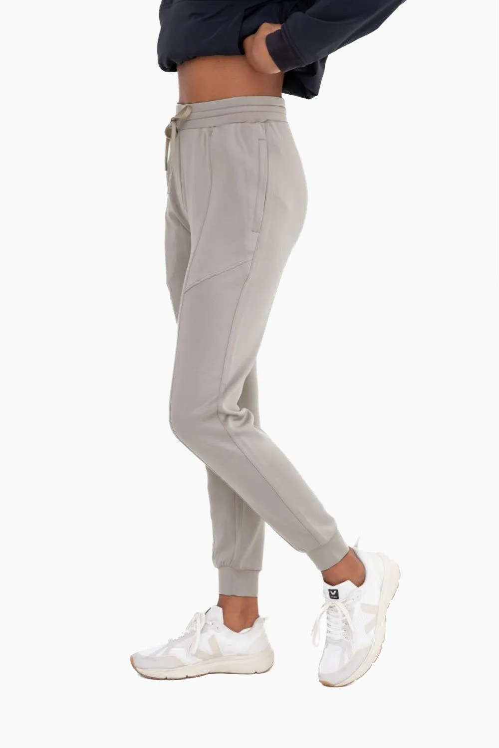 Cuffed Joggers with Zippered Pockets