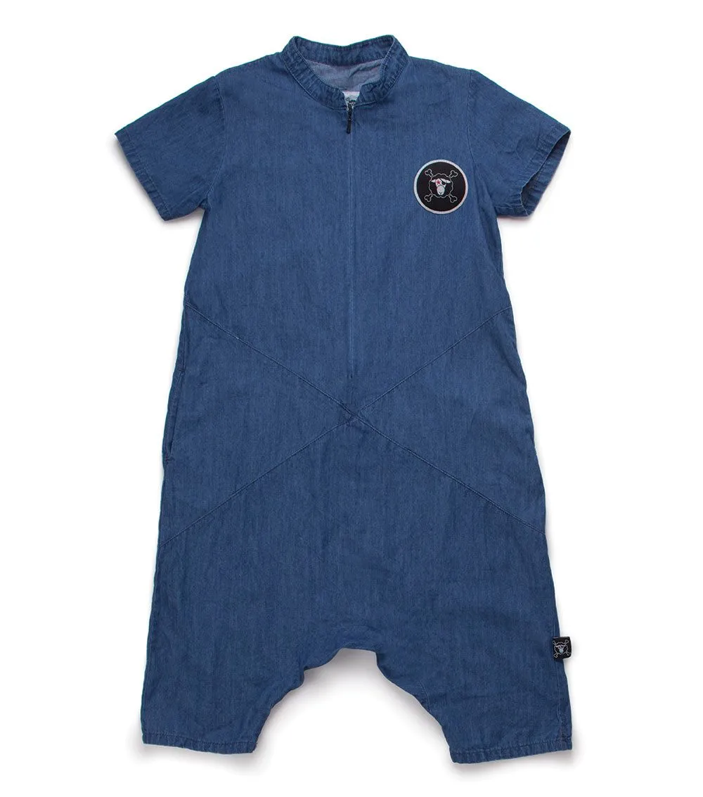 divided denim overall