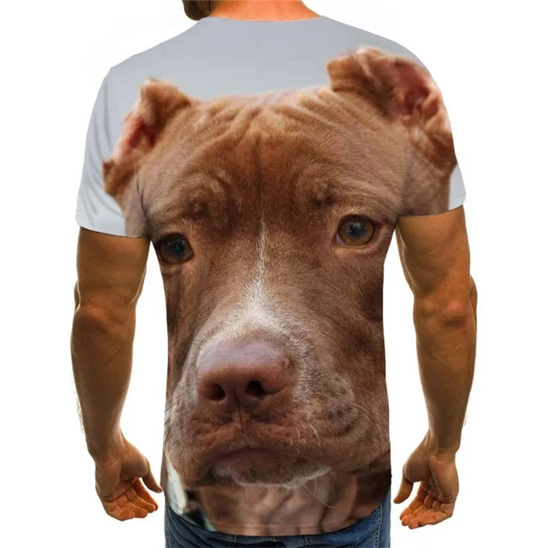 dog t shirt Print clothes Puppy Cute animal Cool big Smart dogs art costume male