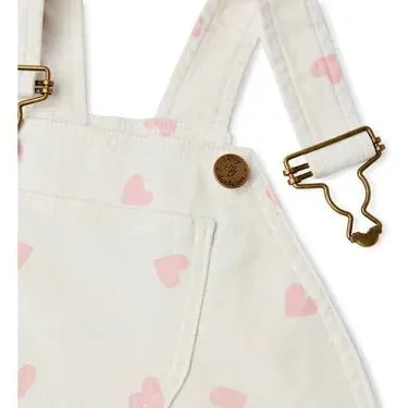 Dotty Dungarees Love Heart Overall Shorts