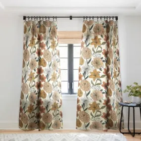 Emanuela Carratoni Spring Floral Mood 84" x 50" Single Panel Sheer Window Curtain - Deny Designs